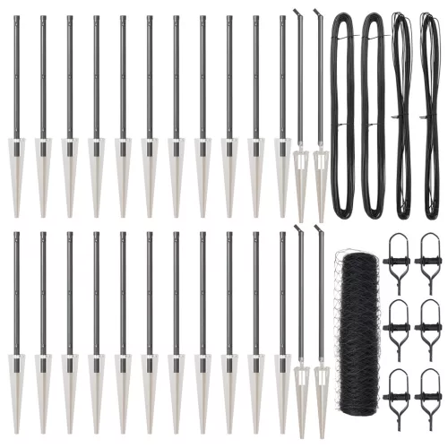  Hatszögletű Kerítés Szürke 0.8x50 m Acél