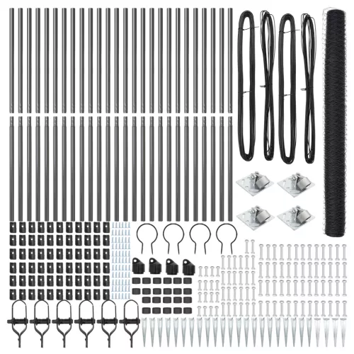  Hatszögletű kerítés szürke 1.6x50 m acél