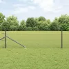  Kerítésoszlop Szürke 100 x 0,5 m (13 mm háló) Acél és PVC