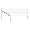  Kerítésoszlop Szürke 100 x 0,5 m (13 mm háló) Acél és PVC