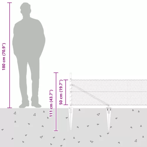  Hatszögletű kerítés Szürke 0.5x100 m Acél