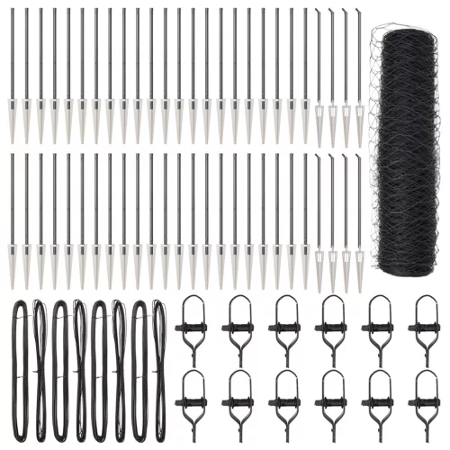  Hatszögletű Kerítés Szürke 0.5x100 m Acél