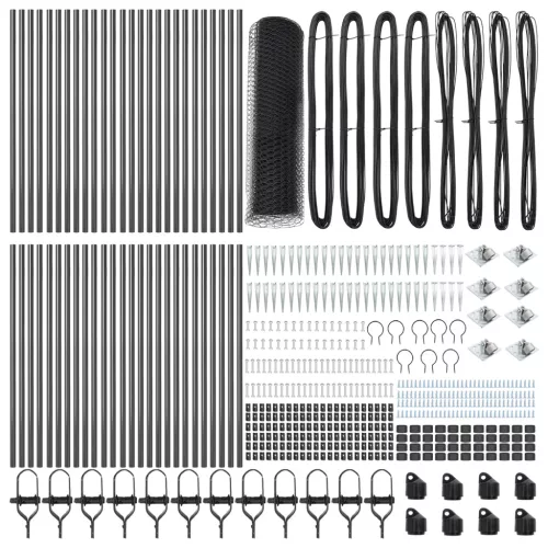 Hatszögletű Kerítés Szürke 0.8x100 m Acél