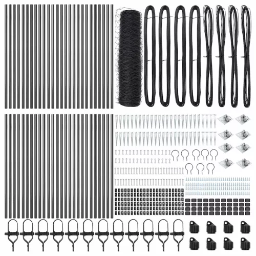  Szürke Hatszögletű Kerítés 0.8x100 m Acél