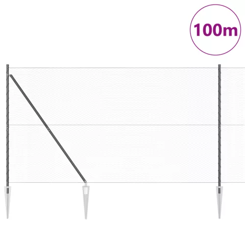  Hatszögletű kerítés Szürke 1,6x100 m acél