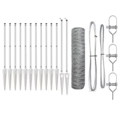  Hatszögletű Kerítés 0.4x10 m Horganyzott Acél