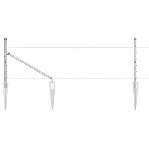  kerítésekészlet 2 darab Horganyzott fém Horganyzott acél