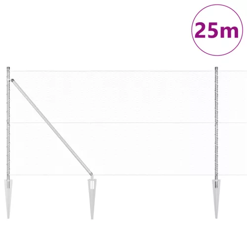  Kerítési Készlet 2 db Horganyzott acél 25 x 1.2 m