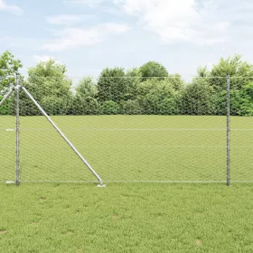    Kerítés Készlet 2 db Galvanizált acél 25 x 1.2 m 36 mm-es hálóval
