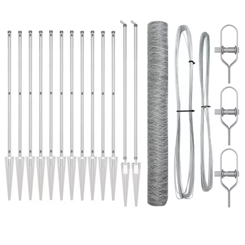  Kerítés Készlet 2 db Galvanizált acél 25 x 1.2 m 36 mm-es hálóval