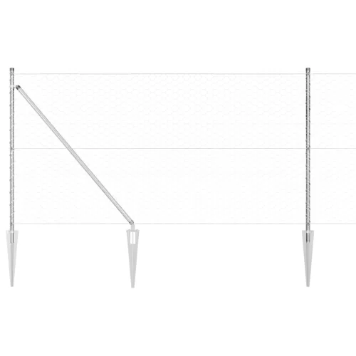  Kerítés Szett 2 db Horganyzott acél 25 x 1.2 m Tartós
