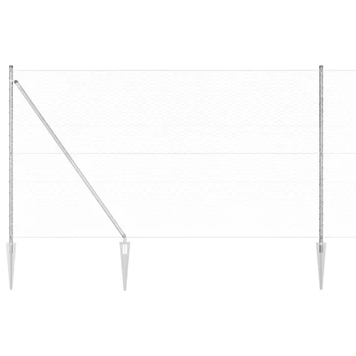  Kerítés készlet 2 darab Galvanizált acél 25 x 1.5 m Tartós