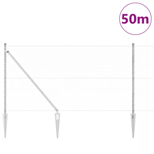  Hatszögletű kerítés 1x50 m Horganyzott acél