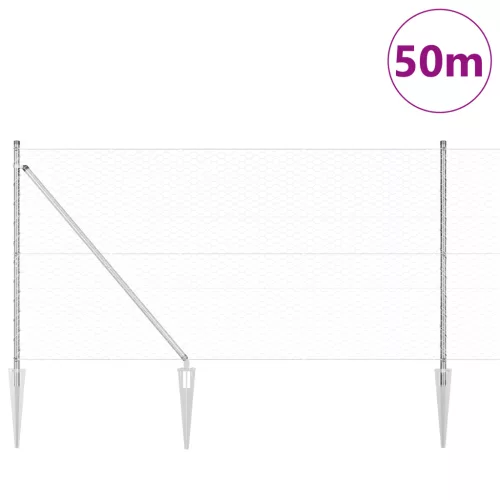  Hatszögletű kerítés 1.4x50 m horganyzott acélból