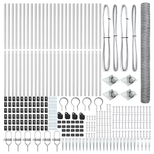  Hatszögű Kerítés 1.5x50 m Galvanizált Acél