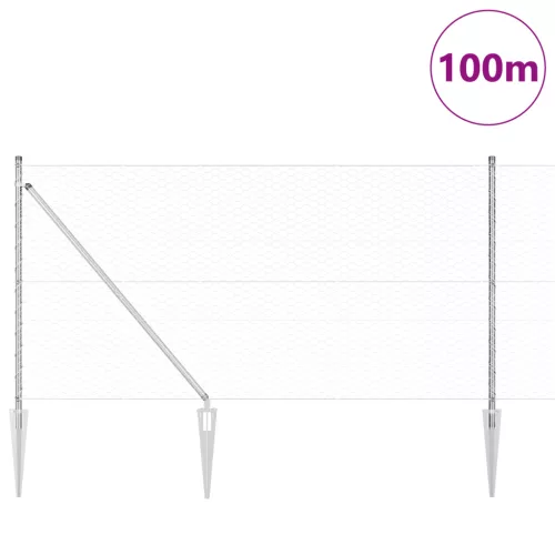  Hatszögletű Kerítés 1x100 m Horganyzott Acél