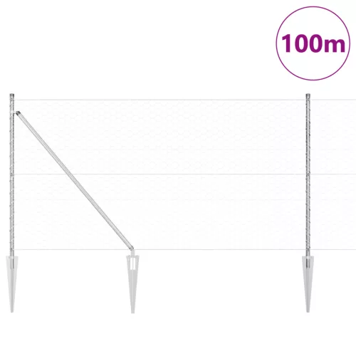  Hatszögletű Kerítés 1x100 m Horganyzott acél