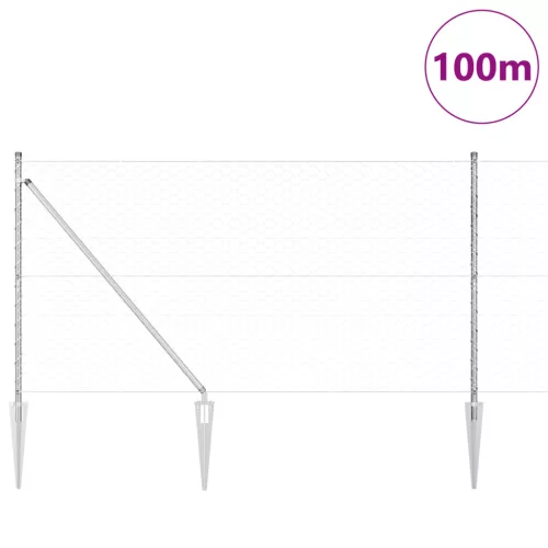  Hatszögletű Kerítés 1.4x100 m Horganyzott Acél
