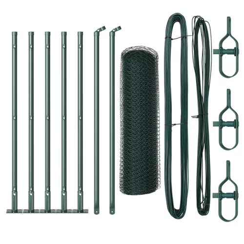  Hatszögletű Kerítés Zöld 0.5x10 m Acél