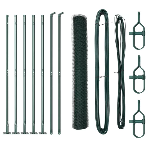  Hexagon kerítés Zöld 1x10 m Acél