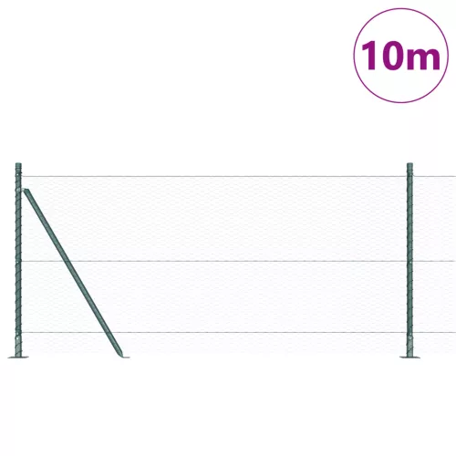  Hexagon kerítés Zöld 1x10 m Acél