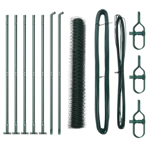  Hatszögletű kerítés Zöld 1x10 m Acél