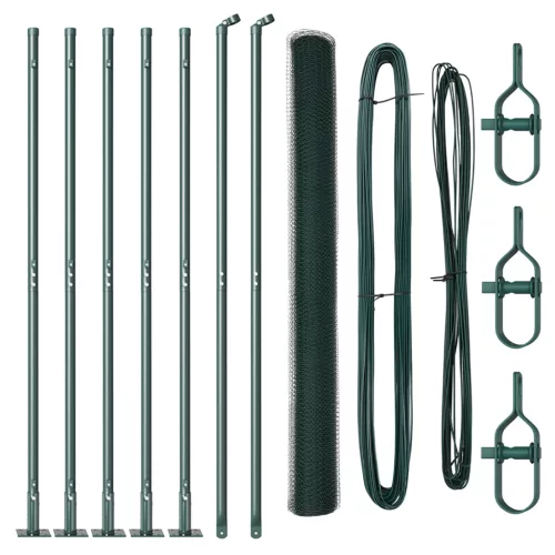  Hexagon Kerítés Zöld 1,6x10 m Acél