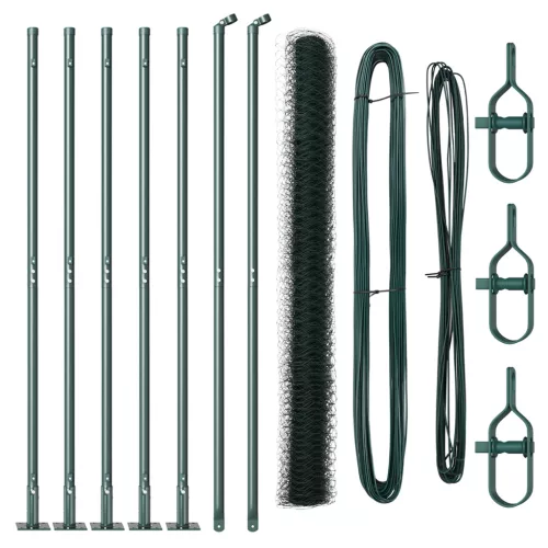  Hatszögletű Kerítés Zöld 1.6x10 m Acél