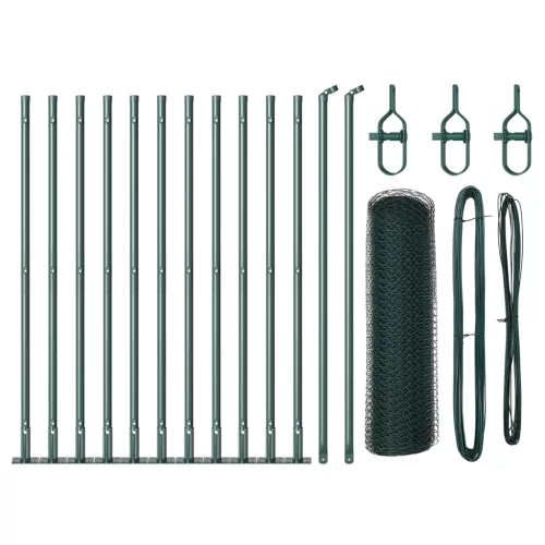  Hatszögletű Kerítés Zöld 0.4x25 m Acél