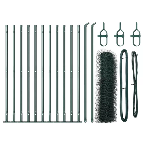  Hatszögletű kerítés Zöld 0.4x25 m Acél