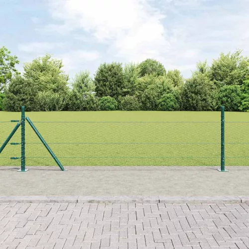  Kerítésoszlop Zöld 25 x 0,5 m (25 mm háló) Acél