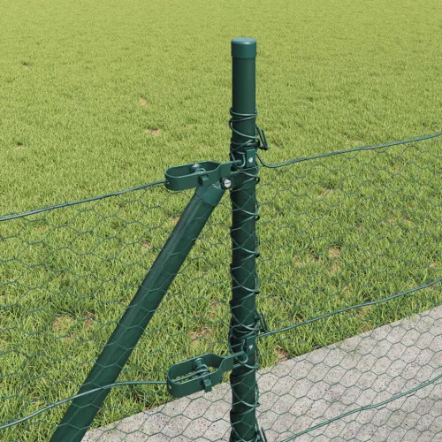  Kerítésoszlop Zöld 25 x 0,5 m (25 mm háló) Acél