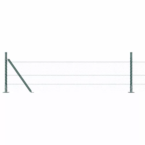  Kerítésoszlop Zöld 25 x 0,5 m (25 mm háló) Acél