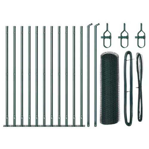  Hatszögletű kerítés Zöld 0.6x25 m Acél