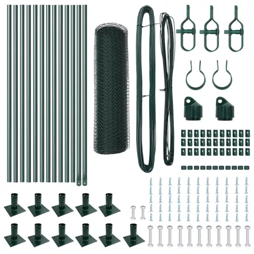  Zöld Hatszögletű Kerítés 0.6x25 m Acél