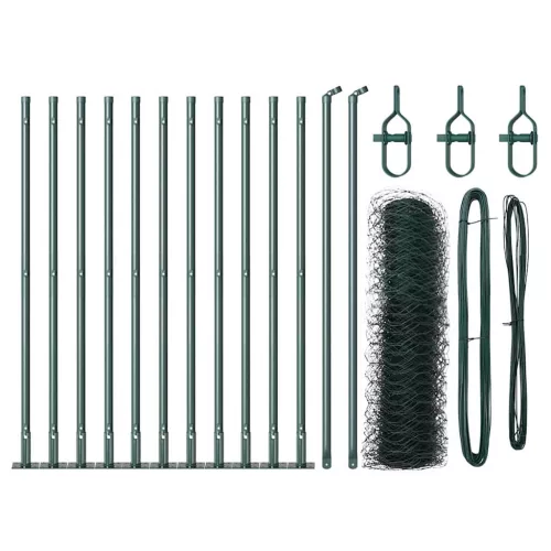  Hatszögletű kerítés Zöld 0.6x25 m Acél