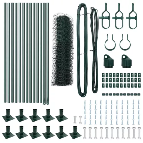  Hatszögletű kerítés Zöld 0.6x25 m Acél
