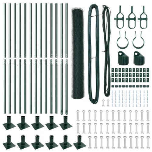  Hatszögletű Kerítés Zöld 0.8x25 m Acél