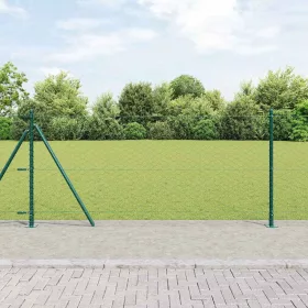  Kerítésoszlop Zöld 25 x 1 m (50 mm-es háló) Acél