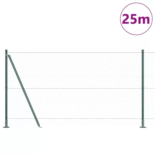  Kerítésoszlop Zöld 25 x 1,2 m (50 mm rács) Acél