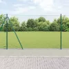  Kerítés oszlopokkal Zöld 1.4 x 25 m PVC-bevonatos acél