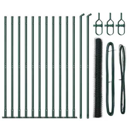  Kerítésoszlop Zöld 25 x 1,5 m (36 mm rács) Acél