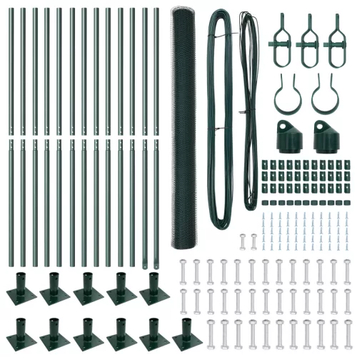  Hatszögletű Kerítés Zöld 1,6x25 m Acél
