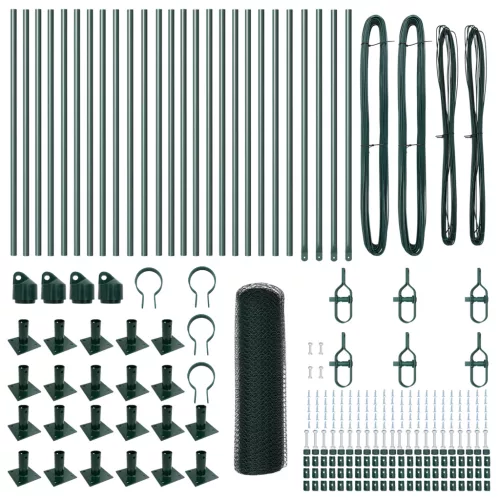  Hatszögletű Kerítés Zöld 0.4x50 m Acél