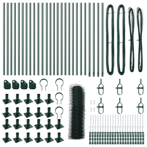  Hexagon kerítés Zöld 0.4x50 m Acél