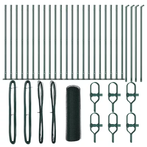  Hatszögletű Kerítés Zöld 0,5x50 m Acél