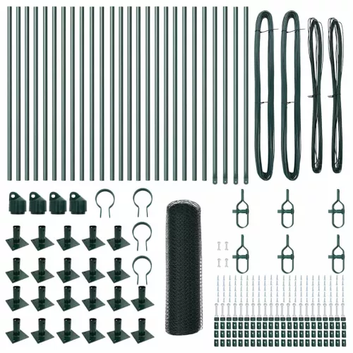  Hatszögletű Kerítés Zöld 0,5x50 m Acél