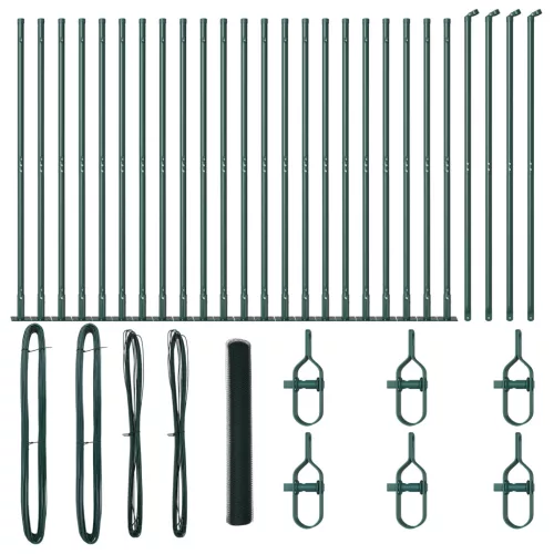  Hatzszögű Kerítés Zöld 1.2x50 m Acél