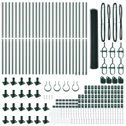  Hatzszögű Kerítés Zöld 1.2x50 m Acél