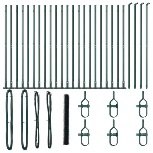  Zöld hatszögletű kerítés 1.4x50 m Acél
